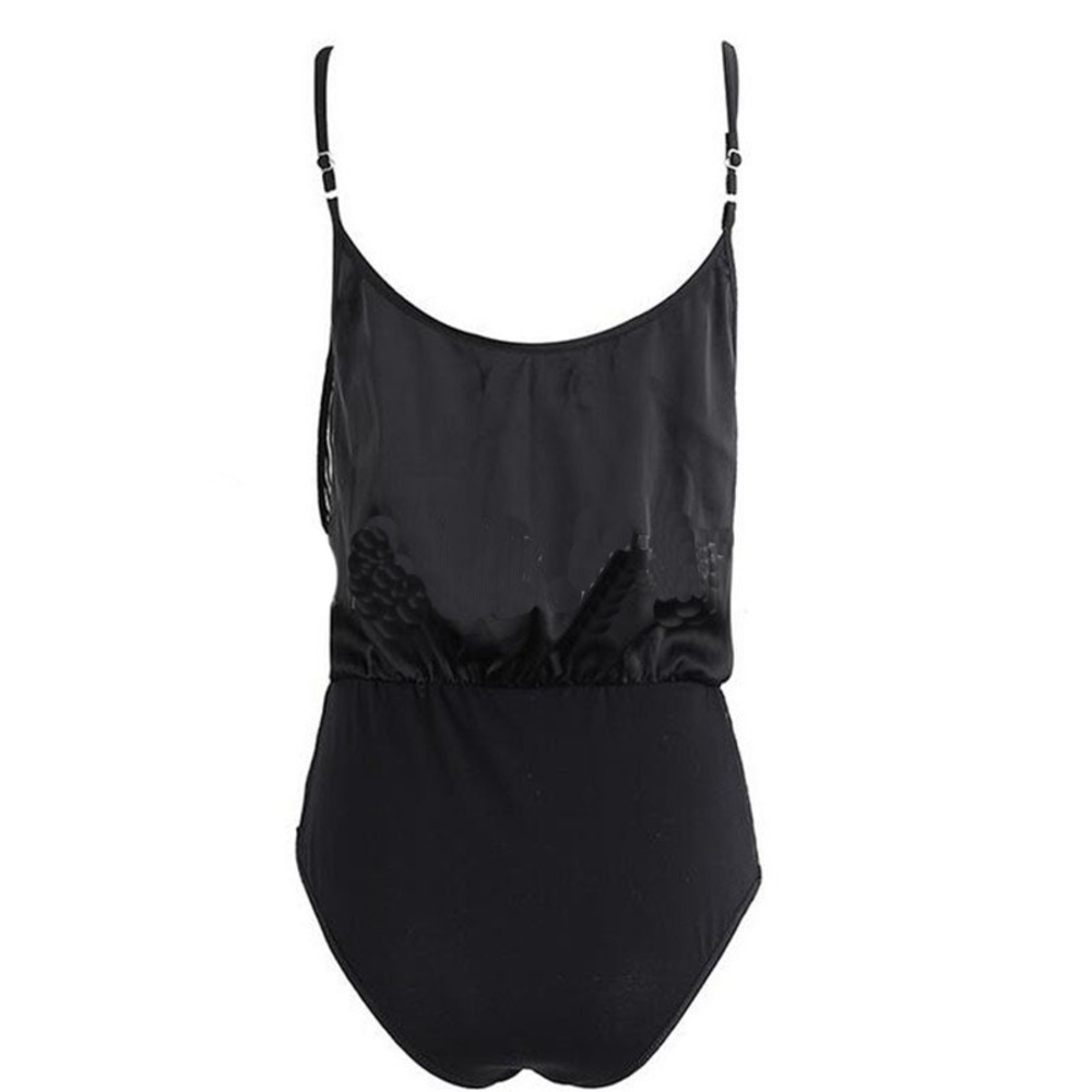 'Vanessa' Black Silk Lace Bodysuit - Picture 6 of 6